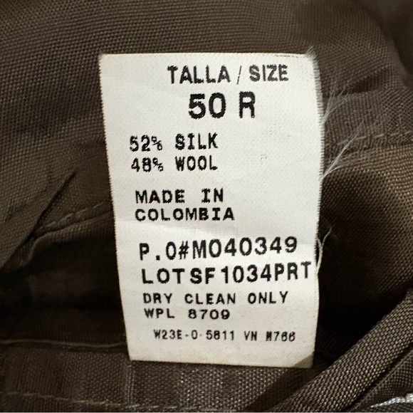 Geoffrey Beene Men’s 50R Blazer Sport Coat Brown Silk Wool Blend 2 Button Vented - Picture 3 of 12